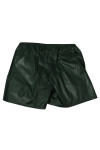 U373 Custom Hiking Shorts Moisture Wicking Long-Distance Running Pure Color Invisible Zipper Back Pocket Dark Green Shiny Shorts Sport Pants