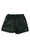 U373 Custom Hiking Shorts Moisture Wicking Long-Distance Running Pure Color Invisible Zipper Back Pocket Dark Green Shiny Shorts Sport Pants