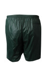 U373 Custom Hiking Shorts Moisture Wicking Long-Distance Running Pure Color Invisible Zipper Back Pocket Dark Green Shiny Shorts Sport Pants