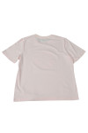 T1046 Order Online  A Pink Printed LOGO Round Neck T-shirt