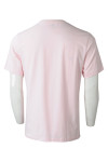 T1046 Order Online  A Pink Printed LOGO Round Neck T-shirt