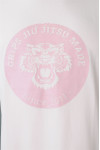 T1046 Order Online  A Pink Printed LOGO Round Neck T-shirt