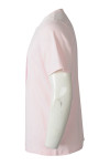 T1046 Order Online  A Pink Printed LOGO Round Neck T-shirt