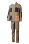 D346 Manufacturing Long Sleeve Suit, Contrasting Color Pocket Lapel Jacket, Double Side Big Pocket Straight Pants Industrial Uniform