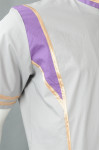 R339 Manufactured Short Sleeves With Zipper Design and Contrasting Gold Webbing Contrasting Collar Embroidery Shirts