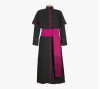 Custom-made Black Catholic Cardinal Robes Priest Gospel Preacher Outfit Simar with Red Scarlet Trimmings