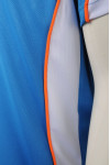 P1304 Customised 2 Buttons Polo Shirt Contrast Sleeve Deep Sky Blue Golf Tee