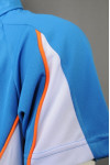 P1304 Customised 2 Buttons Polo Shirt Contrast Sleeve Deep Sky Blue Golf Tee
