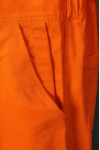 D327 Manufacturing Workers Jumpsuit Uniform With Elastic Waist Orange Industrial Uniform Arc Flash Coveralls