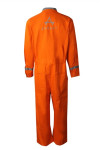 D327 Manufacturing Workers Jumpsuit Uniform With Elastic Waist Orange Industrial Uniform Arc Flash Coveralls