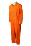 D327 Manufacturing Workers Jumpsuit Uniform With Elastic Waist Orange Industrial Uniform Arc Flash Coveralls