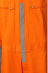 D327 Manufacturing Workers Jumpsuit Uniform With Elastic Waist Orange Industrial Uniform Arc Flash Coveralls