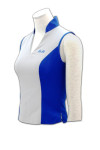 BG023 Customized Beer Outfit Women Sleeveless Top with Contrast Collar and Side Panels 