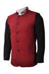 HL005 Personalized Work Hotel Uniform Contrast Sleeve Dri Fit Shirt in Maroon and Black