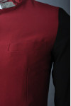 HL005 Personalized Work Hotel Uniform Contrast Sleeve Dri Fit Shirt in Maroon and Black