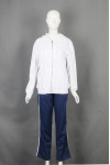 IG-BD-CN-181 Personalised Design Blue and White Track Jacket and Striped Trousers Sports Competition Team Uniform