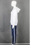 IG-BD-CN-181 Personalised Design Blue and White Track Jacket and Striped Trousers Sports Competition Team Uniform