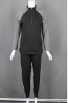 IG-BD-CN-179 OEM Long Sleeve Sports Suit Women Athlete Tracksuit in Black