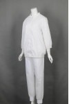 IG-BD-CN-175 Bespoke White Long-sleeved Sports Suit Unisex 2 Piece Running Jacket & Pants Set  