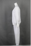 IG-BD-CN-175 Bespoke White Long-sleeved Sports Suit Unisex 2 Piece Running Jacket & Pants Set  