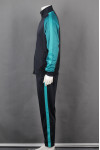 IG-BD-CN-046 OEM Customised Logo Design Tracksuit 2 Piece Fitness Sportswear Long-sleeved Striped Jacket and Trousers Uniform