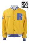 CH147 Customize Men's Elite Cheer Uniform Long Sleeve Yellow Warm-Up Jacket
