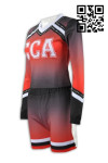 CH151 Personalized Men's Long-sleeved Cheer Uniform with Shorts