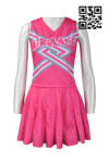 CH155 Custom Design Cheerleading Sleeveless V-neck Top and Skirt Fashion Cheer Leader Costume Wear for Women Girls Infant in Pink 