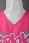 CH155 Custom Design Cheerleading Sleeveless V-neck Top and Skirt Fashion Cheer Leader Costume Wear for Women Girls Infant in Pink 