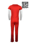 CH154 Tailor-made Red Cheer Wear for Men Cheerleading Gear Short Sleeve Top and Pants for Boys    