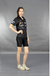 DS038 Classic Black Ladies Darts Jersey with Zipper 