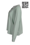 W188 Custom Produce Ladies' Gym Training Drawstring Top Grey Green Long Sleeves Workout Shirt