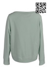 W188 Custom Produce Ladies' Gym Training Drawstring Top Grey Green Long Sleeves Workout Shirt