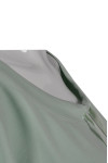 W188 Custom Produce Ladies' Gym Training Drawstring Top Grey Green Long Sleeves Workout Shirt