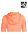 W180 Customized Ladies' Sportswear Orange Running Jacket with Reflective Zip