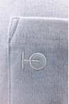 T1067  Tailor-made solid color T-shirt Design haze blue fabric T-shirt 
