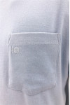 T1067  Tailor-made solid color T-shirt Design haze blue fabric T-shirt 