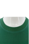 T1071   Design printing green round neck T-shirt Customized chest pocket T-shirt 