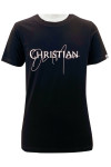 T1073Design customized logo printed picture after a black T-shirt