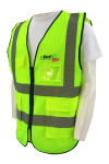 D358  Exclusive custom fluorescent green industrial vest