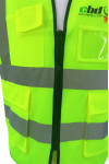 D358  Exclusive custom fluorescent green industrial vest