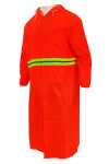 SKRT056 Order fluorescent orange thickened waterproof zipper Raincoat