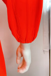 SKRT056 Order fluorescent orange thickened waterproof zipper Raincoat