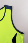 SKTAFC006   Design Men's Fluorescent Green Colorblock Singlet 