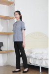 BD-MO-043 Design of Chinese style collar order vented cuff invisible buttons design inclined plug side pockets and breathable and comfortable human fitting model demonstration