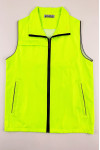 SKV043 Personal design women's fluorescent yellow zipper  Vest Jacket 