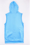 SKV044 Made Light Blue Women's Hoodie  Vest Jacket 