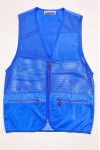 SKV051 Personal Design Breathable Mesh Zipper Dark Blue Vest Jacket