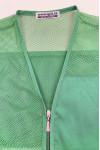 SKV058 Personal Design Breathable Mesh Zipper Dark Green Vest Jacket 