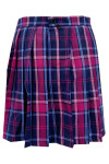 SU314  Design royal blue pink plaid school uniform skirt